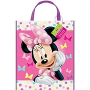 Large Plastic Minnie Mouse Goodie Bag, 13 x 11 in, 1ct
