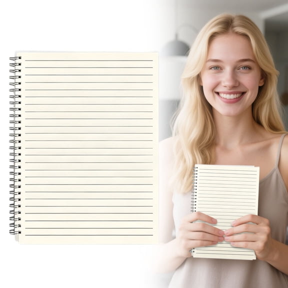 Large Plastic Notebook Ecohintz B5 Plastic Cover Notebook (80 Sheets/160 Pages) - Thickened Softcover Sewed - Smooth Writing & Durable Binding - for Students & Office Use, Classroom Notepad