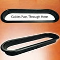 thumbnail image 1 of Large Plastic Oval Desk Grommet - Black - 3 Piece, 1 of 2