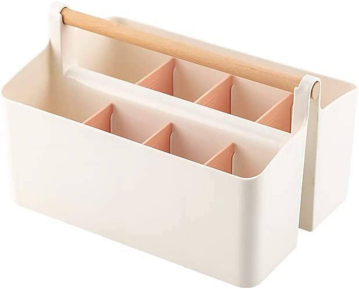 2-compartment Maid Caddy with Handle (Gray), Size: 16 W x 9 D x 5 H