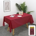thumbnail image 1 of Large Plastic Rectangle Disposable Table Cover, Wipe - Clean Party Tablecloth for Gatherings, 1 of 9