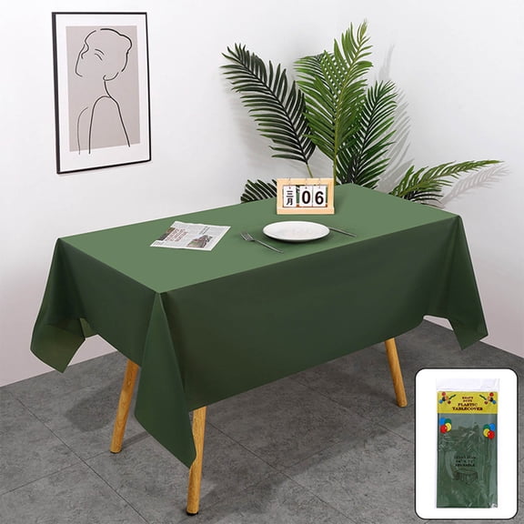 Large Plastic Rectangle Table Cover,Wipe-Clean Disposable Tablecloth for Parties Weddings Events,Durable Elegant Protective Cover for Dining Tables,Outdoor Gatherings,Party Table Accessory-F