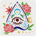 thumbnail image 1 of Large Plastic Reusable Drawing Painting Stencils Templates for Painting on Scrapbook Fabric Tiles Floor Furniture Wood Square Eye Pattern 300x300mm, 1 of 7