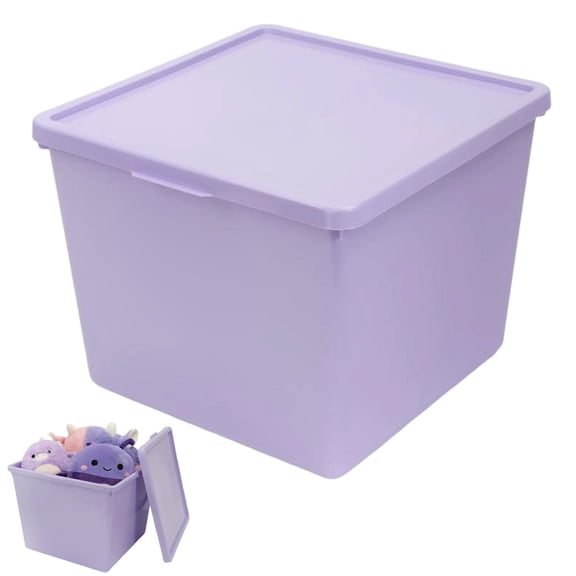 Large Plastic Stacking Storage Bin with Lid – Secure, Stackable, Durable Organizer for Home & Garage As shown