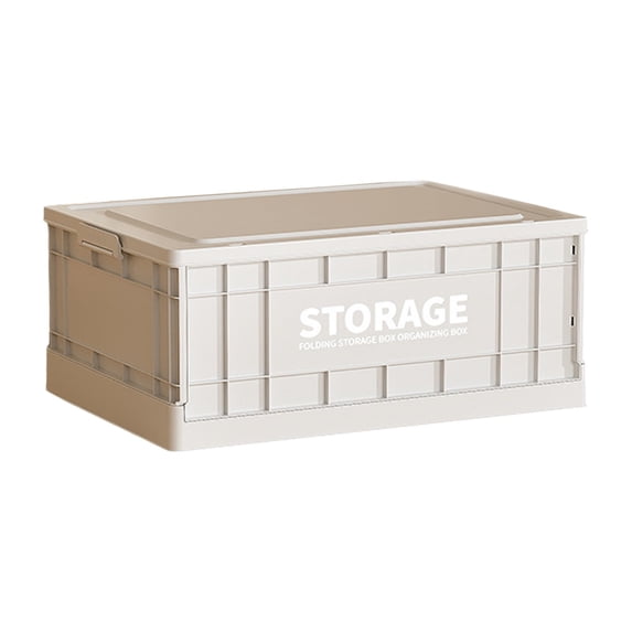 Large Plastic Storage Bins Foldable Organizer with Waterproof Performance, 43x28.5x16.5cm for Home Wardrobe, Dry Goods Storage Containers