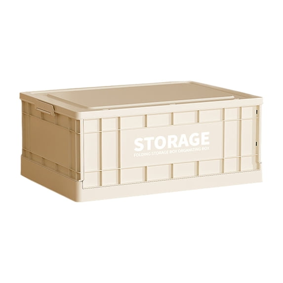 Large Plastic Storage Bins Foldable Organizer with Waterproof Performance, 43x28.5x16.5cm for Home Wardrobe, Dry Goods Storage Containers