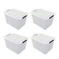 thumbnail image 1 of Large Plastic Storage Box with Lid, 70 Quart, 4 Packs, 1 of 6