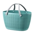 thumbnail image 1 of Large Plastic Woven Style Hand Basket, For Home Laundry Shopping Outdoor, Versatile Storage Carry Basket, 1 of 6