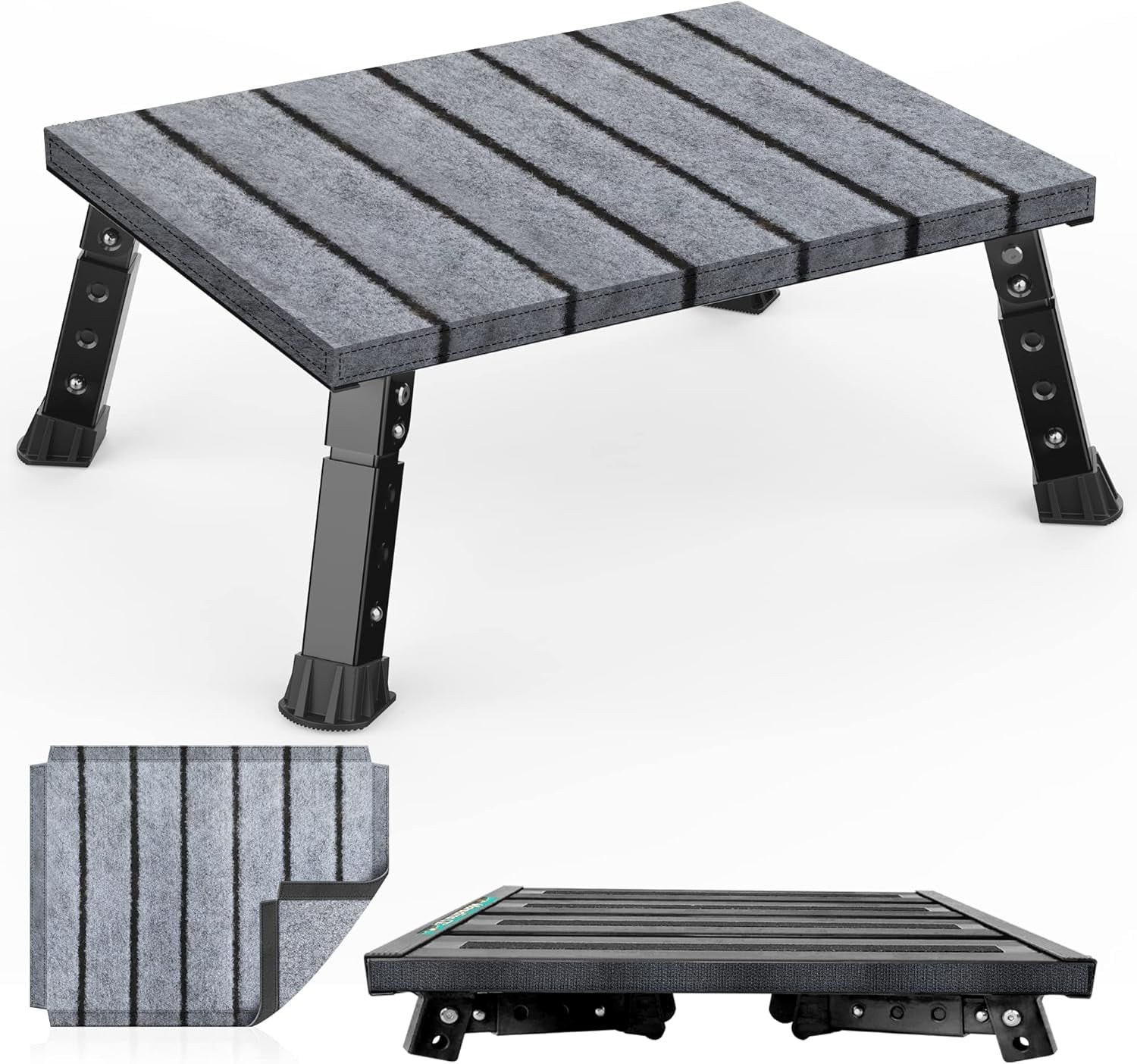 Large Platform RV Step with Cloth Cover and Anti-Slip Surface, 3-Level ...