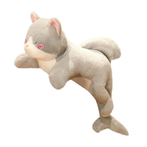 Large Plush Cat Pillow Soft and Fluffy Stuffed Animal Toy for Kids and Adults, Perfect Cuddly Companion, 24 Inches