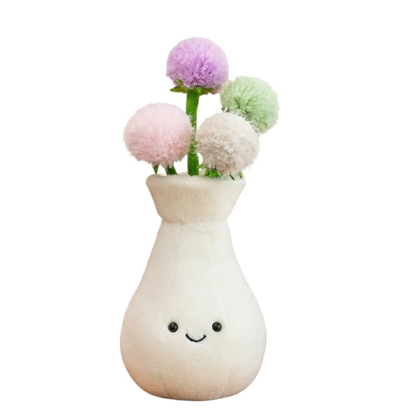 Large Plush Plants in Pots – 11.8 Inch Flower Plushy Stuffed Plants, Flower Pot Plush Bouquet Decor, Cute Desk & Nursery Room Decor Gift (Dandelion)