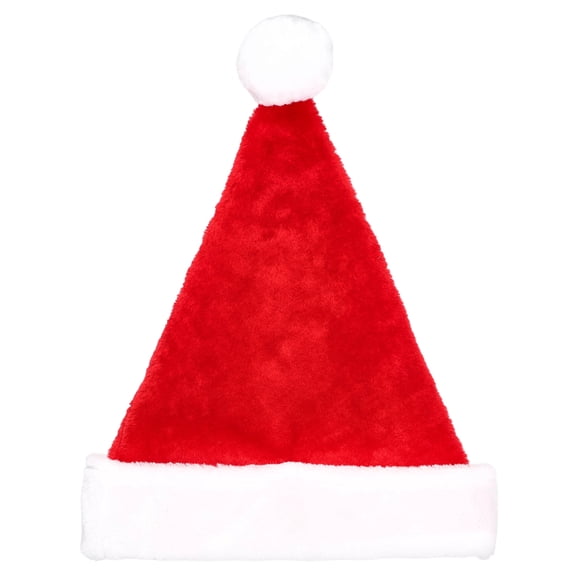 Large Plush Santa Hat, Red and White, 17", by Holiday Time