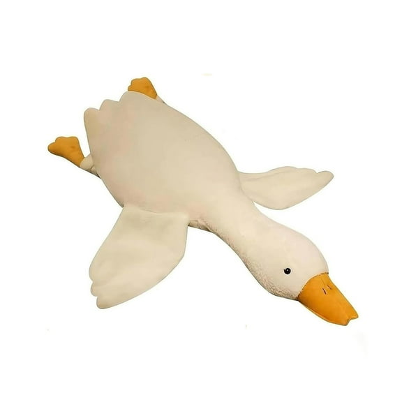 White Duck Dog Toy, New Realistic Goose Dog Toy, Calming Duck Toy for Dogs Durable Large Plush White Duck Dog Toys, Big Ducks Dog Toys Sleep Pillow for Indoor Dog Chew and Play (50cm/19.7in)