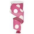 thumbnail image 1 of Large Polka Dot Wired Edge Ribbon - 2.5 Inches x 10 Yards (Pink, White)TR58640-TN, 1 of 1