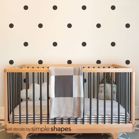 Large Polka Dots Wall Decals - Black