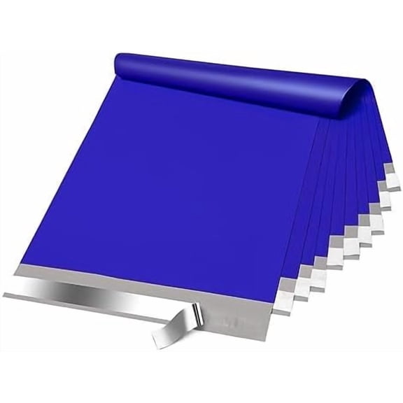 Large Poly Mailers 14.5x19'' 100Pc, Waterproof Shipping Bags for Clothing, Strong Adhesive Mailers Poly Bags for Small Business Suppliers, Durable Shipping Envelopes Mailing Bags Blue
