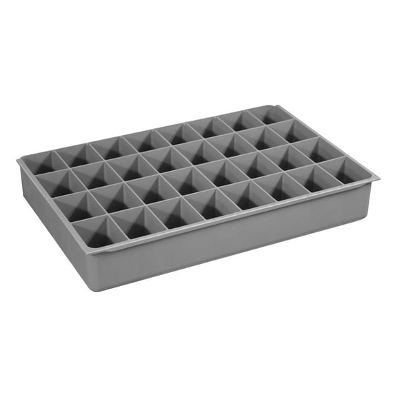 Large, Polypropylene, 32 Compartment Insert, Gray