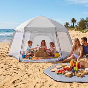Large Pop Up Play Tent for Kids, 78" Instant Toddler Playhouse with Removable Floor & UV50+ Sun Shade, 360° Mesh Mosquito-Free Tent for Indoor Outdoor Beach Backyard, Fits 4 Kids