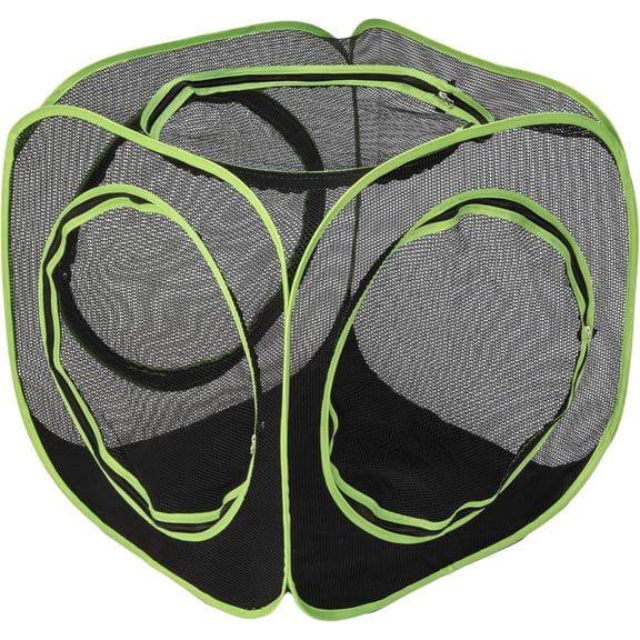 Large Pop-Up Cat Play Cube, Modular Outdoor Pet Enclosure for Indoor and Outdoor Use, Expandable Mesh Cat Playpen with Zippered Access for Kittens and Small Animals (24"L x 24"W x 24"H)