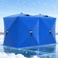 thumbnail image 1 of Large Pop-Up Ice Fishing Tent for 6-8 People, Ice Fishing Shelter with Triple-Layer Insulation Spacious & Functional Interior, Blue, 1 of 7