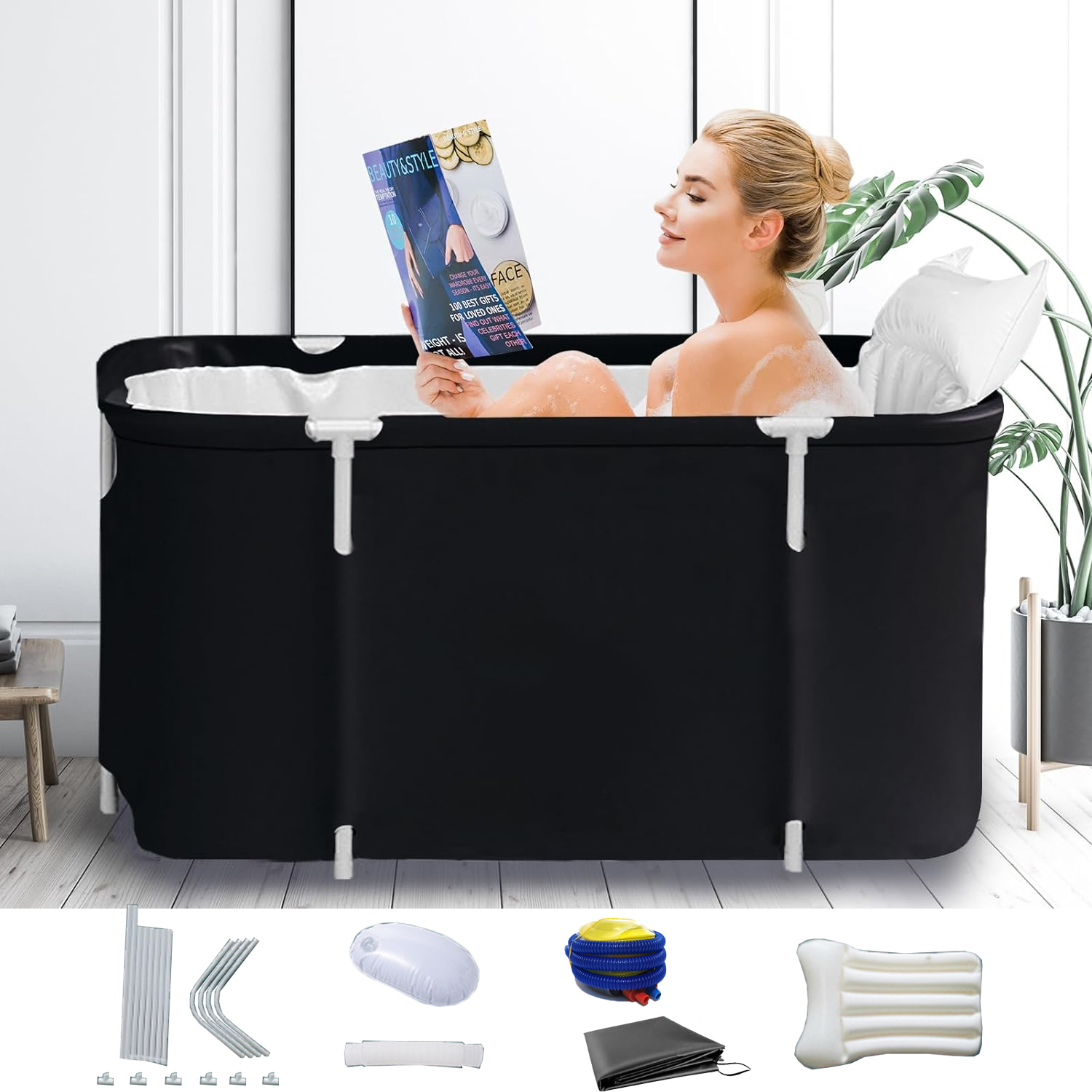MONIPA EcoFriendly Bathing Tub for Shower Stall Foldable Bathtub