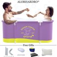thumbnail image 1 of ALORHARDRO Large Portable Bathtub Portable Ice Bathtub Hot Bathtub Eco-Friendly Bathtub Adults with Accessories Kit,Thickening with Thermal Foam to Keep Temperature,No Cover, 1 of 10
