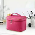 thumbnail image 1 of Large Portable Makeup Bag | High-Capacity Travel Cosmetic Organizer | Water-Resistant Wash Bag with Multiple Pockets | 22x15x16cm Storage Case for Women, 1 of 4