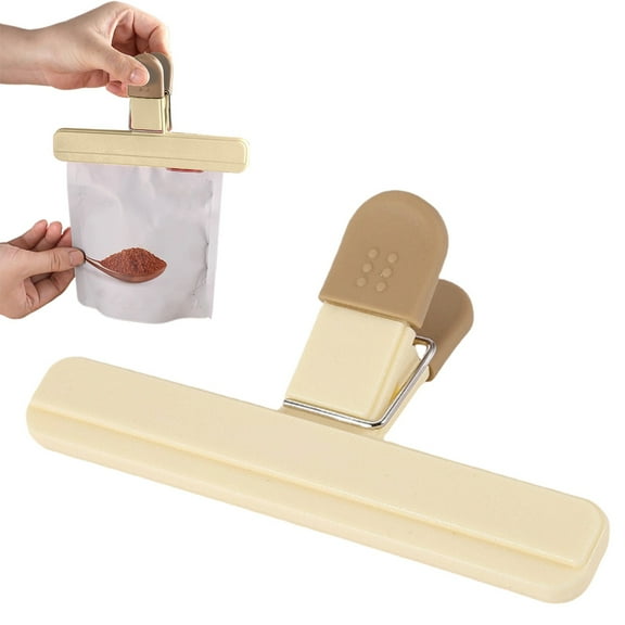 Large Potato Chip Bag Sealing Clips, Reusable PVC Fresh Snack Sealers for Pantry Storage, Tea & Coffee Pouch Closers, Kitchen & Office Organization Accessories