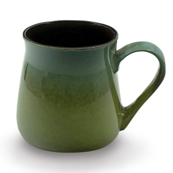 Ecodeco 24 oz Large Ceramic Coffee Mug - Jumbo Tea Cup - Oversized Pottery Soup Mug with Handle - 1 PCS (Green to Blue)