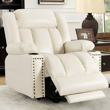 Large Power Lift Recliner Chair for Big and Tall Elderly with Headrest Heat and Massage, Lift Chairs for Seniors with Extended Footrest, 3 Positions, USB Ports, Cup Holder