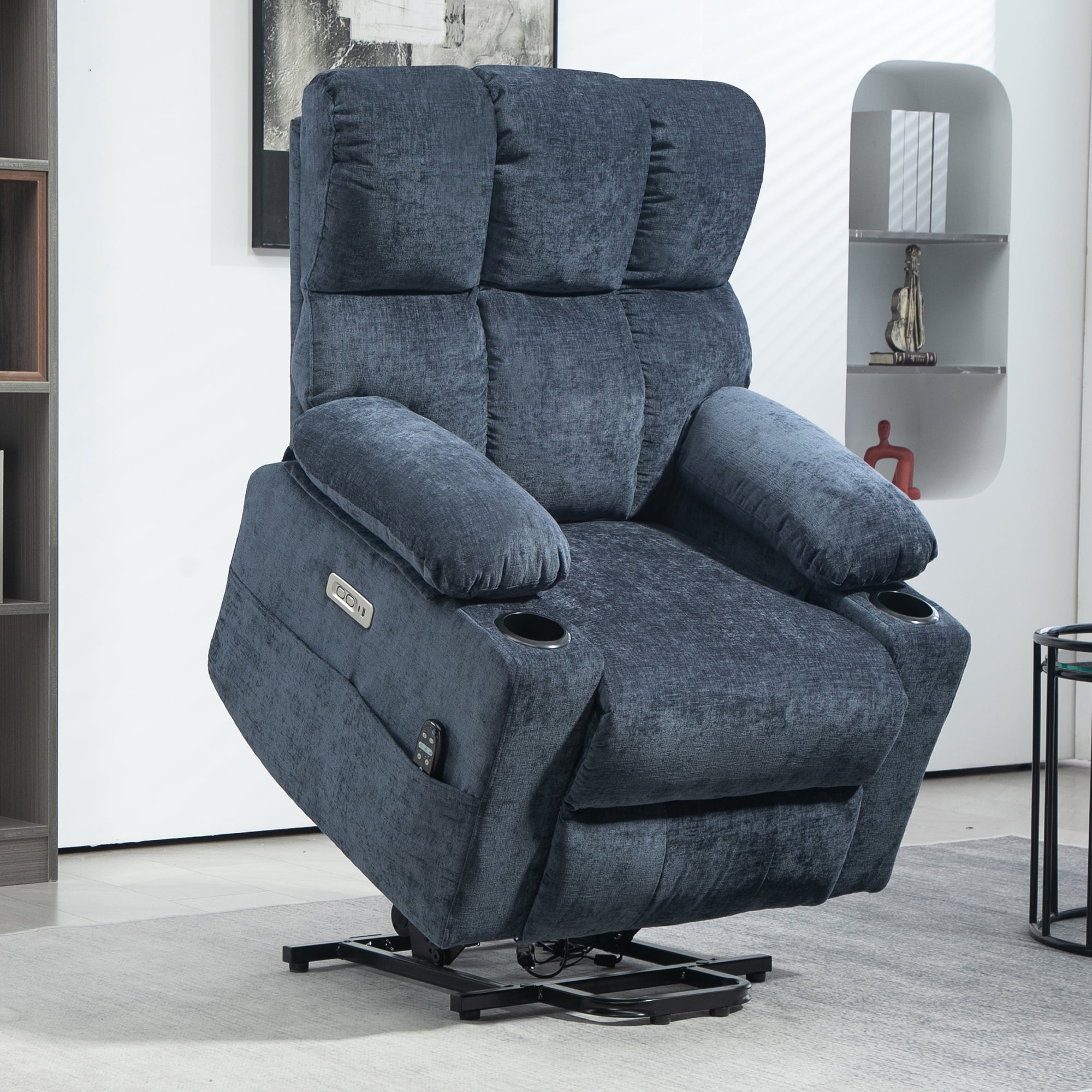 Large Power Lift Recliner Chair Sofa with Massage and Heat for Big and ...