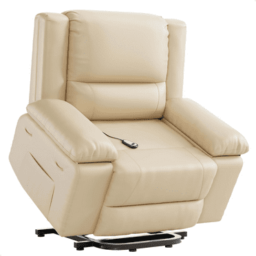 Large Power Lift Recliner Chair with Massage and Heat,PU Leather Electric Recliner Chair for Elderly