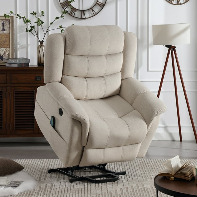 Large Power Lift Recliner Chair with Massage and Heat for Elderly