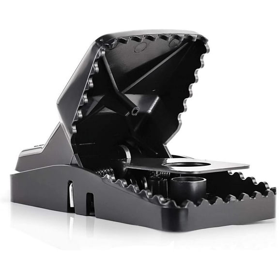 Large Powerful Rat Traps (4 Pack) - Kills Instantly with Powerful Steel Spring - Setup in Seconds - Wash & Reuse Over & Over - Hands Free Disposal - Rat Control Without Harmful Poisons or Chem