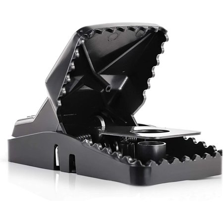 Large Powerful Rat Traps (4 Pack) - Kills Instantly with Powerful Steel Spring - Setup in - Wash & Reuse Over & Over - Hands Free Disposal - Rat Control Without Harmful or Chem