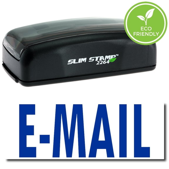 Large Pre-Inked E-Mail Stamp with Green Ink