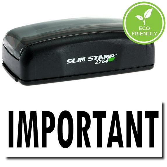 Large Pre-Inked Important Stamp with Purple Ink