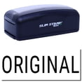 thumbnail image 1 of Large Pre-Inked Narrow Font Original Stamp, Slim 1854, Ultra Slim Design, Impression Size 1-13/16" by 2-1/2", Up to 25,000 Impressions - Black Ink, 1 of 10