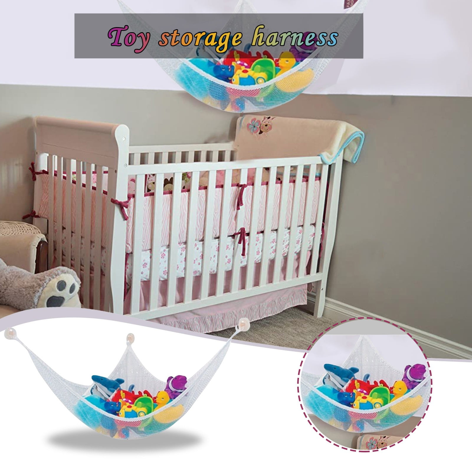 Large Premium Baby Bedroom Mesh Bag Kids Toy Storage Bag Bedroom Net