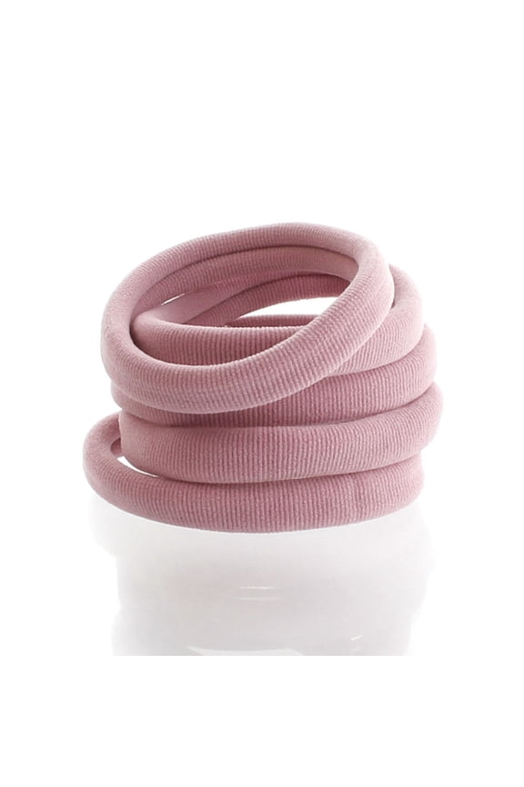 Large Premium Seamless Ponytail Hair Bands Dusty Rose 100pcs