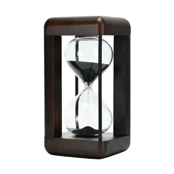 Large Premium Walnut Hourglass,60 Minutes Sand ,Hour Glass with Timer for Gift,Hourglass Decor Desk B