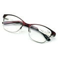 thumbnail image 1 of Large Premium Women Cateye Optical Frame Reading Glasses - Fashion Metal Readers - Clear Lens Eyeglasses, 1 of 3