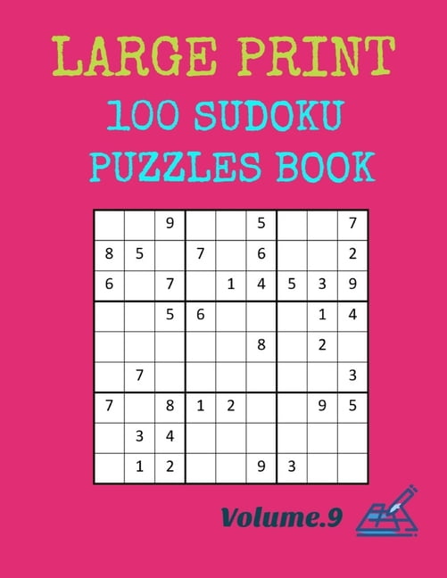 Large Print 100 Sudoku Puzzles Book: Volume.9, (Paperback)