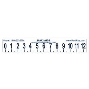 Large Print 12 inch Ruler with Braille illustrated alphabet on reverse -not tactile-educational