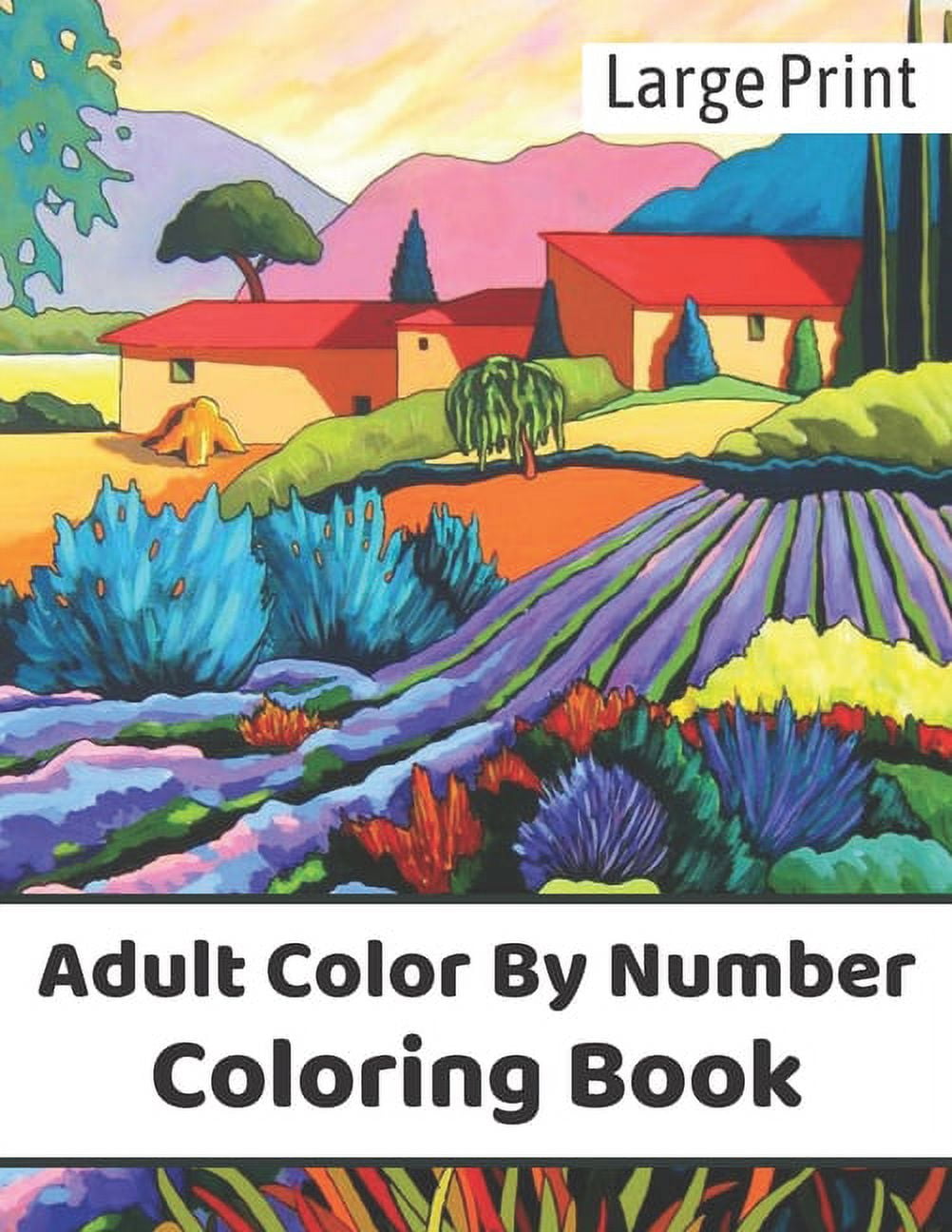 Large print Adults Color by number: Easy Large Print Mega Jumbo