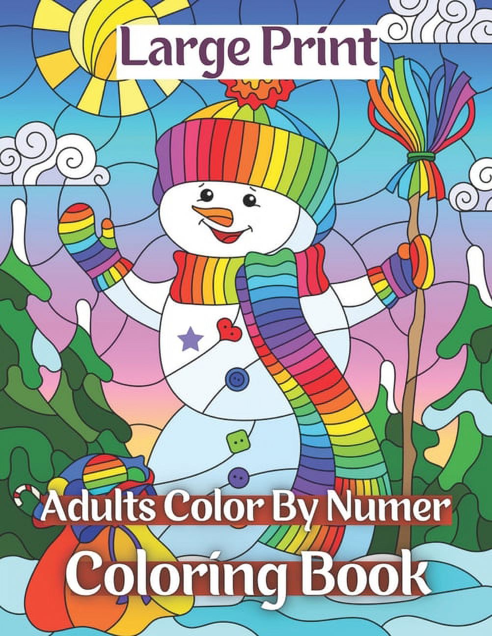 Large Print Color By Number Coloring Book: Easy Large Print Color By Number  Coloring Book With Birds, Flowers, Animals Gardens, Landscapes(adults