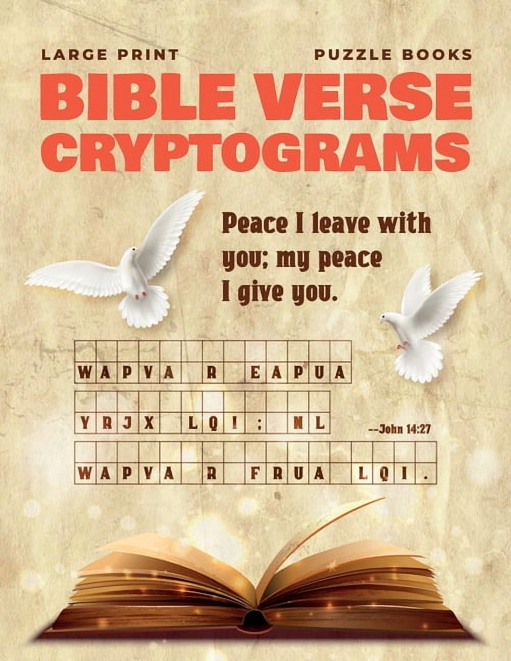 Biblical Cryptogram Large Print Bible Verse Cryptograms Puzzle Books : Cryptoquotes Puzzle ...