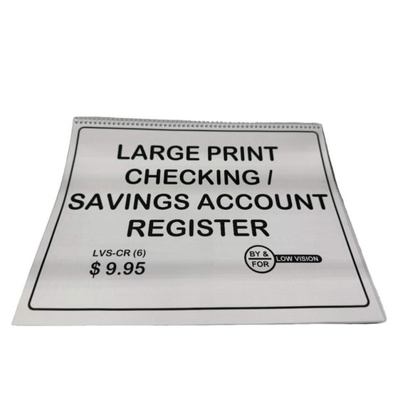 Large Print Check Deposit Register