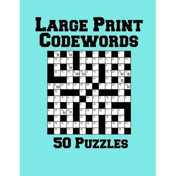 Large Print Codewords: 50 Puzzles, (Paperback)