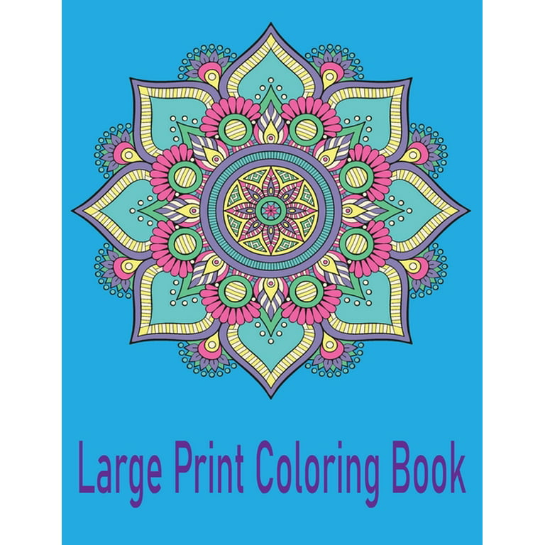 Easy Large Print Coloring Book for Adults: Simple Designs for Beginners  and: New